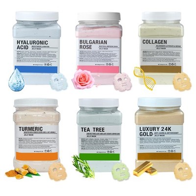 Angeland Jelly Mask for Facials - Hydrating Moisturizing Peel-Off Gel (6 Pack)