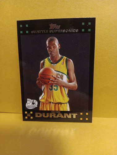 2007-08 Topps KEVIN DURANT Rookie Card RC #112 NM Seattle Supersonics Suns FAST - Picture 2 of 8
