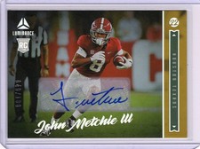 John Metchie III 2022 Panini Luminance Rookie Autograph Gold /100 #193