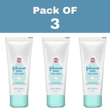 3 X Johnson's Baby Milk Cream with Vitamin E - 50g
