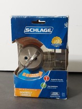 Schlage Deadbolt Lock B60N V 619 Keyed 1 Side satin Nickle in box