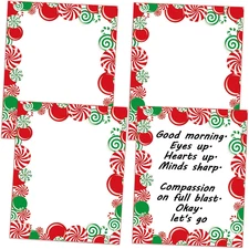 100 Sheets Christmas Stationery Paper 8.5" X 11" Christmas Candy Letterhead Pape