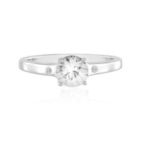 Cavill Zirkon Ring 925 Silber Platin 1,10Ct Rund Brillantschliff Damen