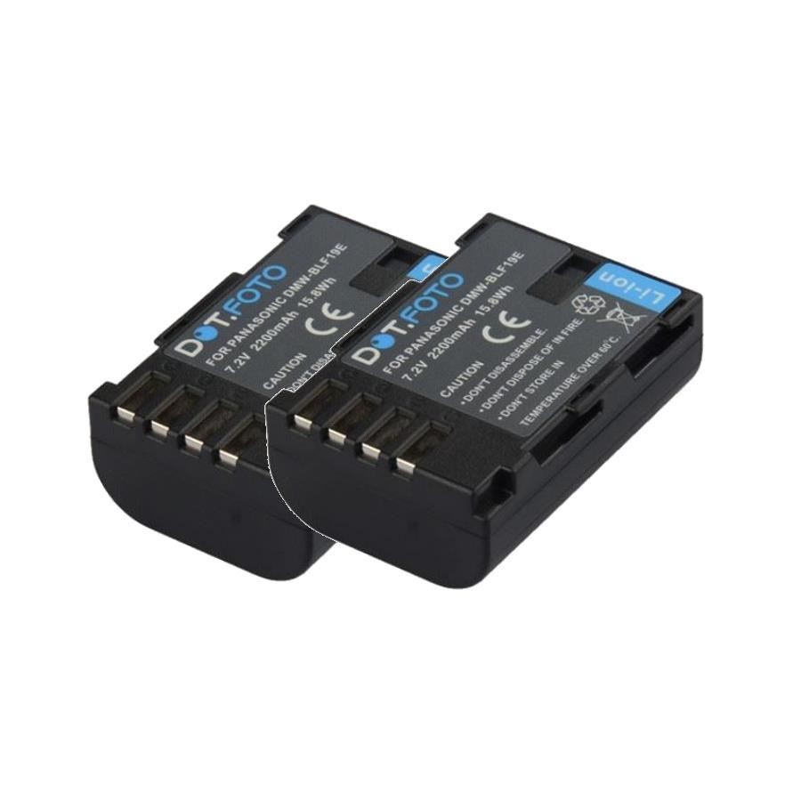 2x DMW-BLF19 2200mAh Battery for Panasonic DMC-GH3 GH4 / DC-G9 GH5 GH5S GH5M2