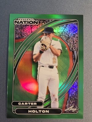 2026 LEAF BASEBALL NATION CARTER HOLTON GREEN PRISMATIC 5/25