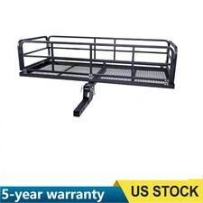 750 lbs Hitch Cargo Carrier Mounted Basket Foldable Luggage Rack fit 2" Receiver