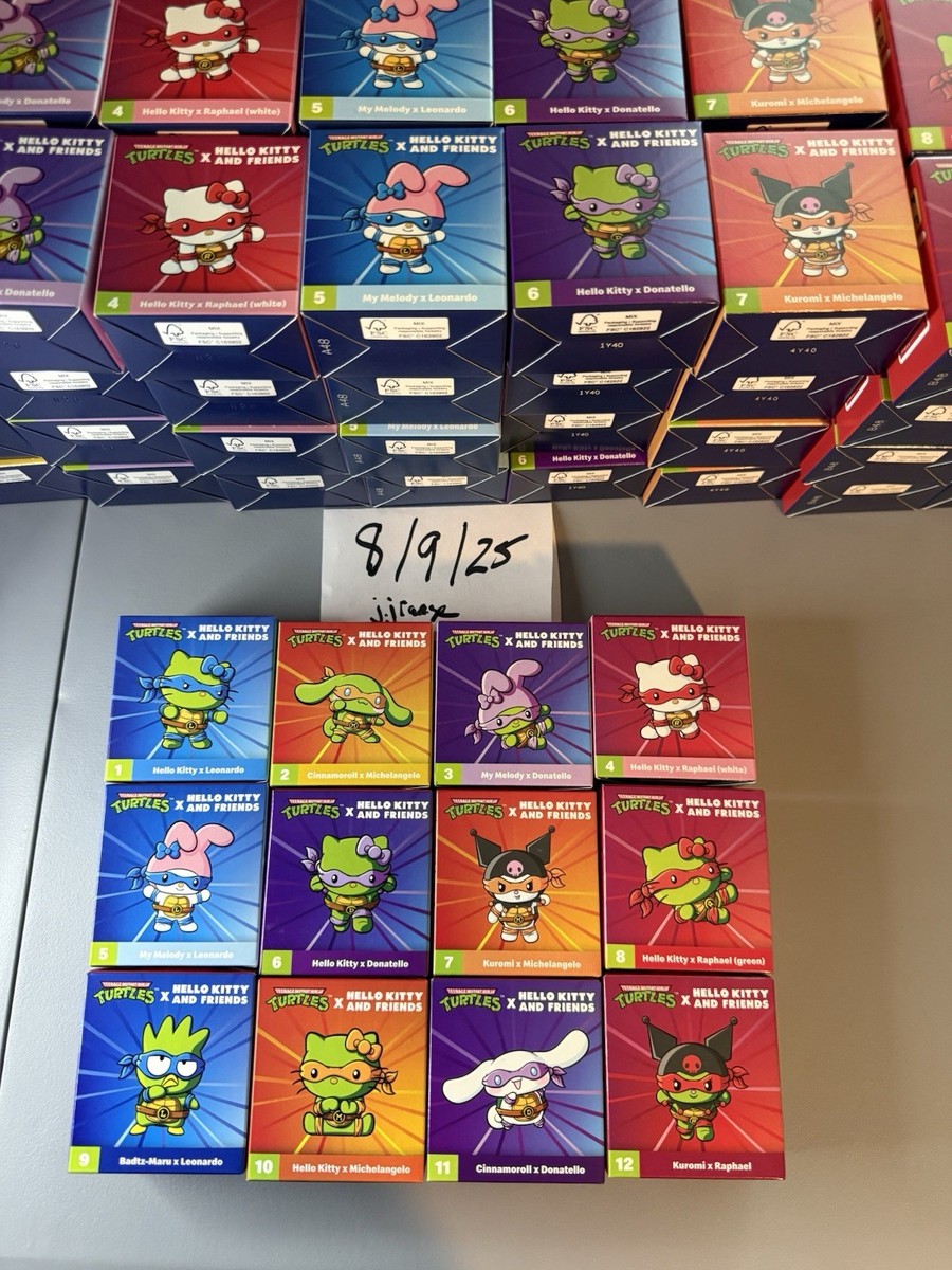 KITTY x TURTLES 8体セット タイマクドナルド　① KITTYxTURTLES キティxタートルズ タイマクドナルド シナモン