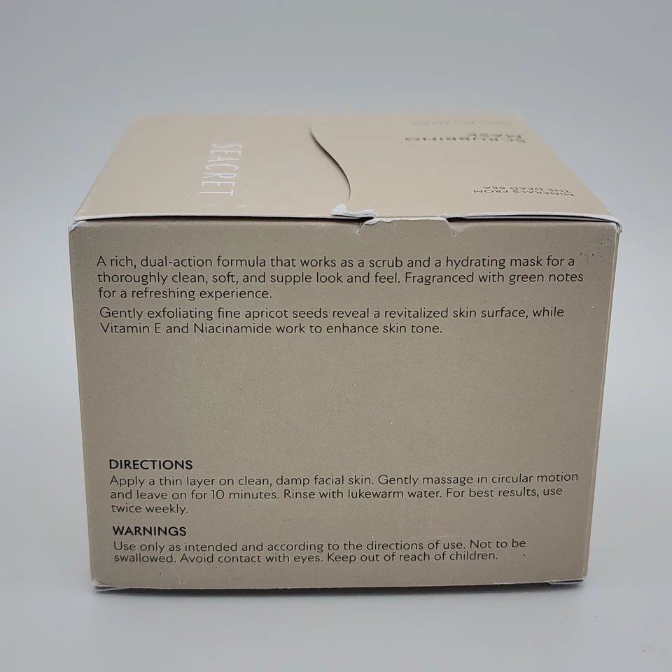 SEACRET 2-en-1 Mascarilla Exfoliante Facial NUEVA versión Renovar Máscara Rica en Minerales Foto 3 de 4