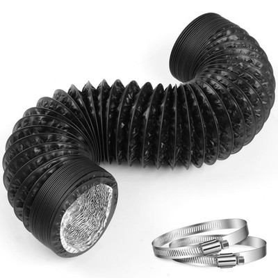 Dryer Vent Hose,4 Inch x 7.2 FT Flexible Aluminum Duct-PVC Aluminum Foil Multi
