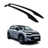 Aluminium Dachreling RelingträGer FüR Citroen C3 Aircross 2017-2024 Schwarz 2X