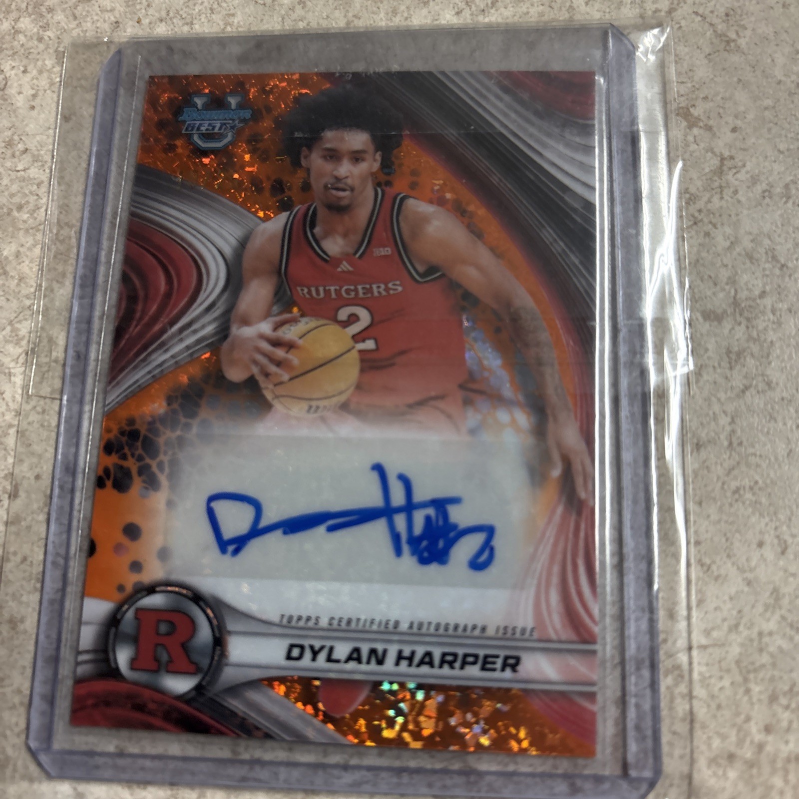 2024-25 Bowman's Best U Dylan Harper Orange Geometric Refractor Auto 10/25