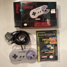 Super Nintendo SNS-005 SNES Controller In Original Box w/sealed Paperwork CIB
