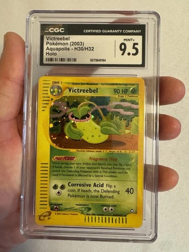 2003 Pokemon Victreebel Holo Rare E Reader Aquapolis H30/H32 CGC 9.5 Mint+! WOTC