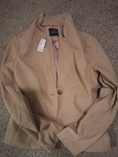 The Limited Tan One Button Blazer Jacket Women Office Career Size 2