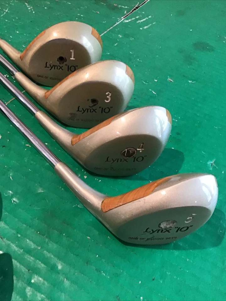 Rare Lynx "10"  1 of 10,000 Woods 1,3,4,5 Irons 2-SW Golf Club Set Collectible - Image 3 of 4