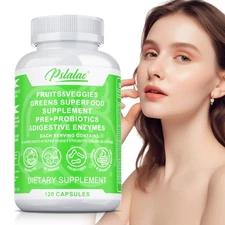 Fruits & Veggies Greens Superfood - Probiotics, Prebiotics, Enzymes, Gut Health
