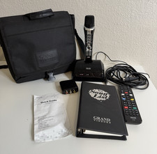 Grand Videoke Karaoke wireless Microphone Remote Song Book Bag Untested