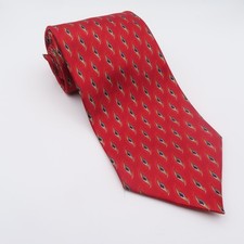 JZ Richards Silk tie Red Gold Polka Dot 3.75 ...