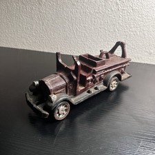 VINTAGE Hubley Antique 1930's CAST IRON Fire Engine Ladder Truck Collectible