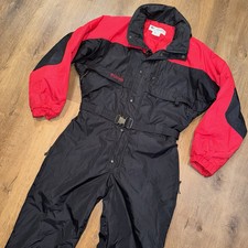 Columbia Ski Suit Mens One Piece Snowsuit Snow Bib Jumpsuit vtg Coveralls Large