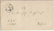 K1 FRIEDRICHSTADT a. Brief nach B&uuml;sum 1853