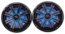 Pair KICKER 45KM84L 8" 600 Watt Marine Boat Waterproof Speakers w/ LED's KM8