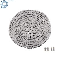 25 Roller Chain 10 Ft Length Heavy Duty Industrial with 2 Master Links