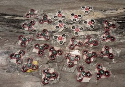 LOT 25 HAND FIDGET SPINNERS PARTY TOYS STRESS RELIEF FOCUS Crafts Red White 
