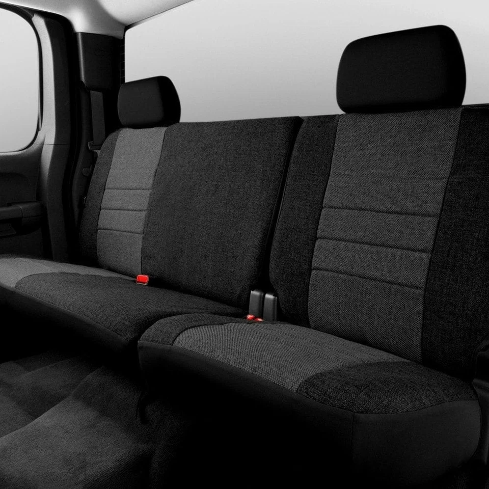 For Ford F-250 Super Duty 08-10 Fia Series 2nd Row Black & Charcoal Seat Covers - Изображение 2 из 3