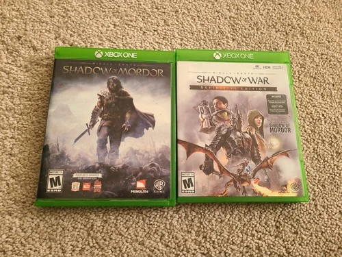 Middle Earth Shadow Of Mordor & Shadow Of War Xbox One Lot Bundle