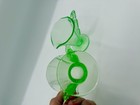Vintage CAMBRIDGE Uranium Cream & Sugar 1930's Green Decagon Vaseline Glass Set — photo 4