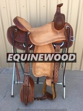 Western High Quality Leather Roping Western Saddle with Complete Tack Set 15,16