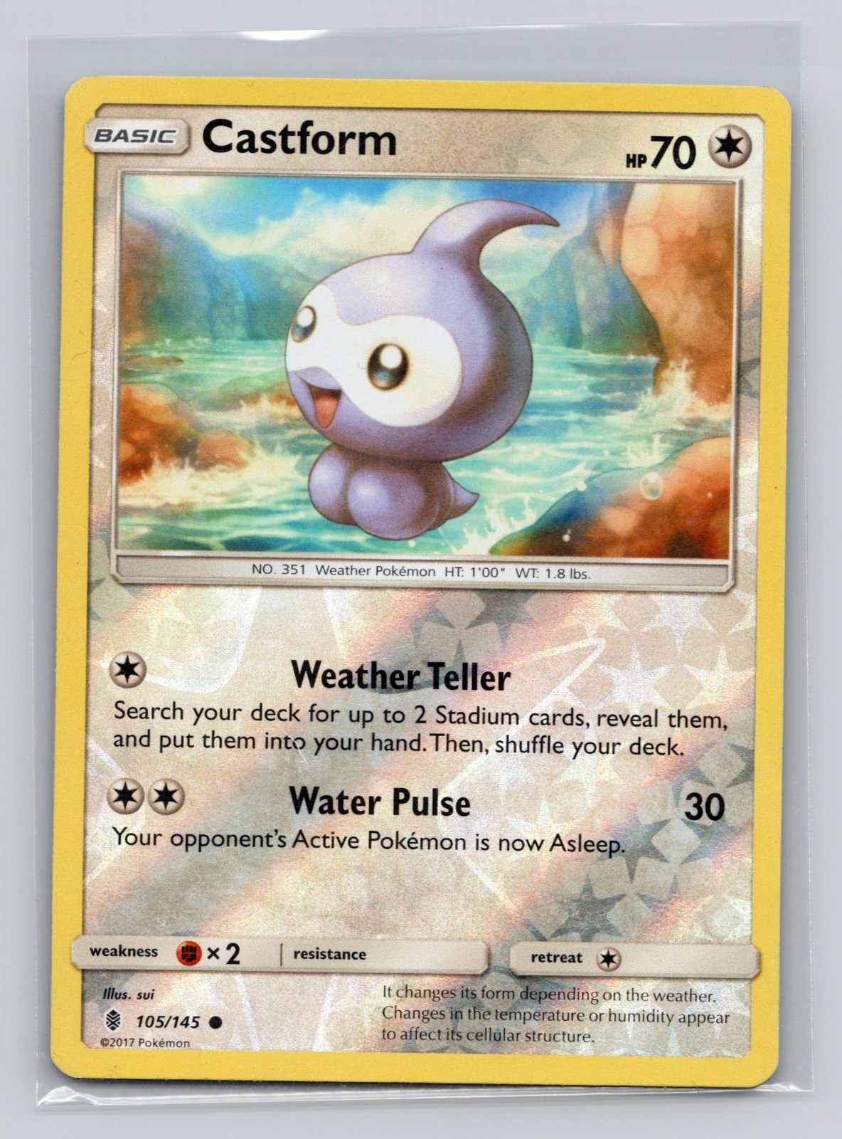 Castform Common SM - Guardians Rising 105/145 LP