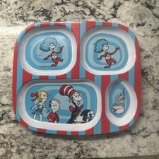 Dr. Seuss Cat In the Hat Thing 1 and 2 Sectional Divided Children’s Plate 