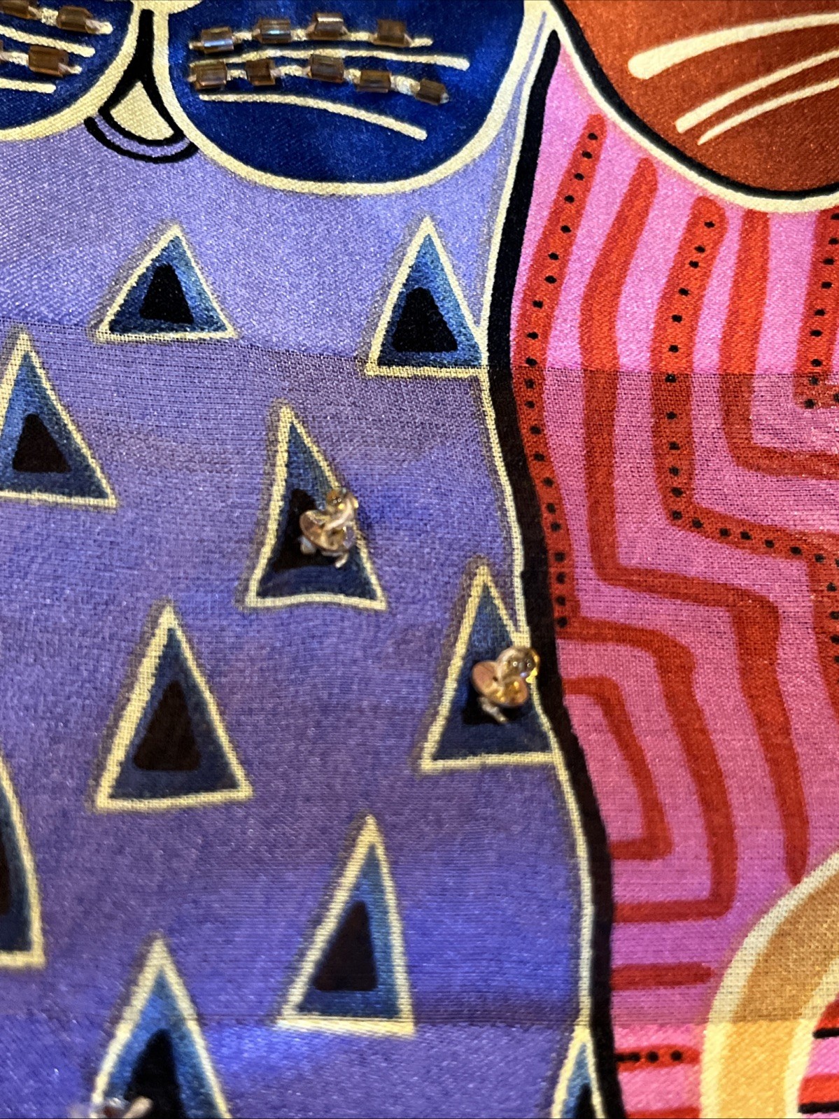 Laurel Burch 100% Silk Rectangular Scarf Cats Kit… - image 12