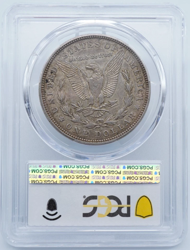 1921-D Morgan Silver $1 Dollar PCGS Mint Error Obverse Lamination XF45 - U286 - Image 3 of 4