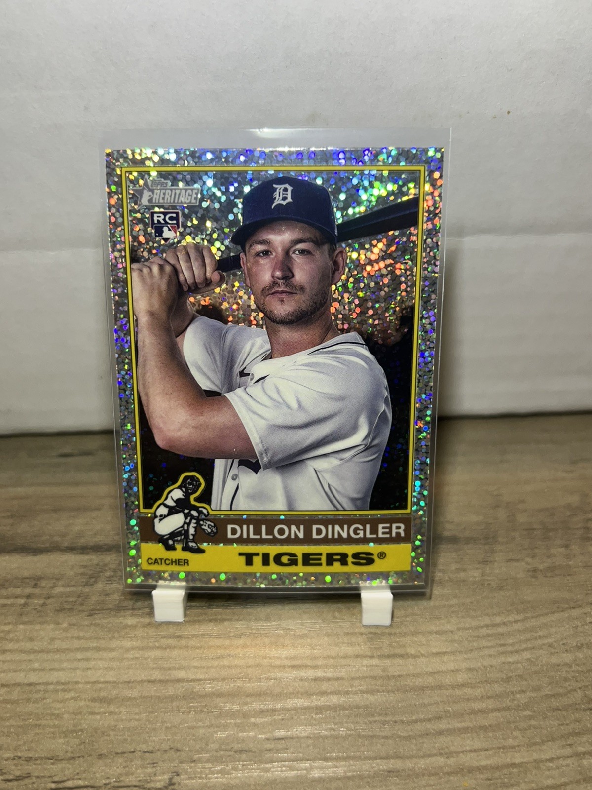 2025 Topps Heritage #130 Chrome Silver Sparkle Refractor - Dillon Dingler (RC)