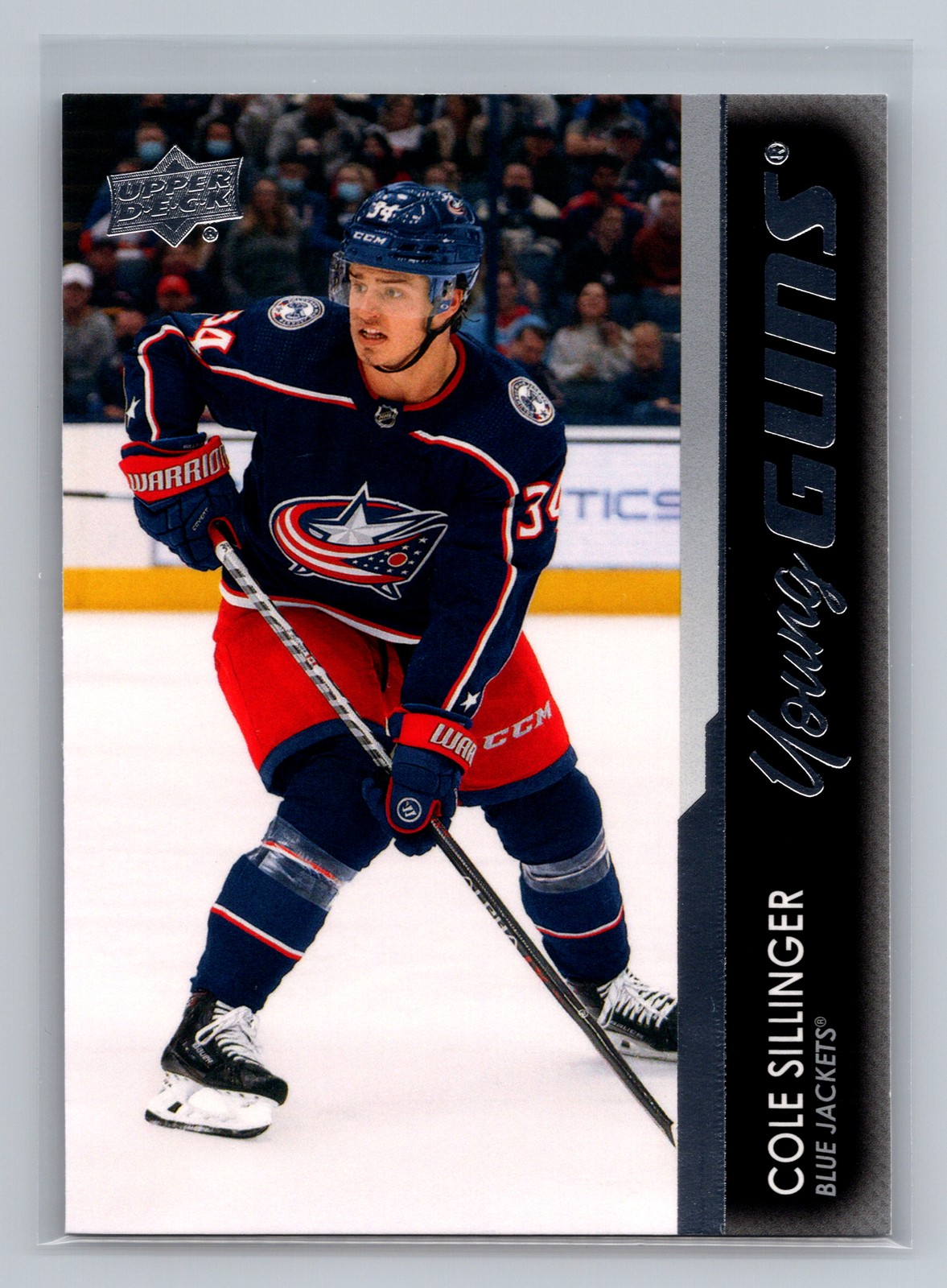 2021-22 Upper Deck #498 Cole Sillinger Columbus Blue Jackets Young Guns