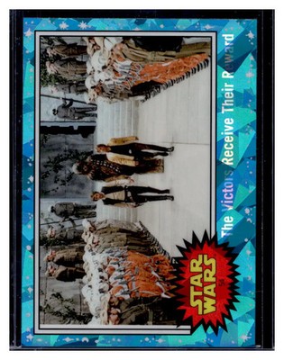 2022 Topps Chrome Star Wars Sapphire #54 The Victors Receive Their Reward Base