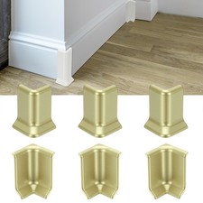 2.2 Inch 3 Inside  3 Outside Self Adhesive Baseboard Corner Blocks Champagne 
