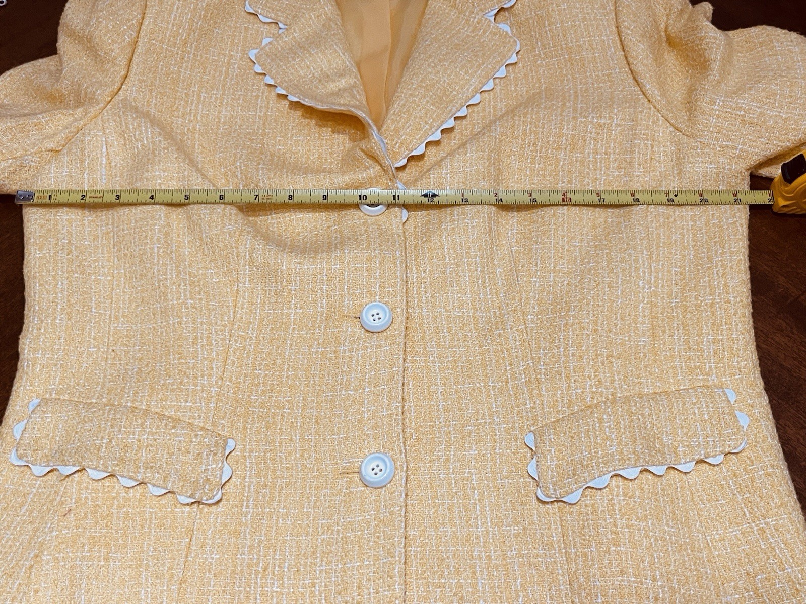 Vintage Le Suit Skirt Suit Size 14 Yellow Boucle Clueless Mean Girls Old Money