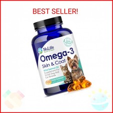 Omega 3 Fish Oil for Small Dogs  Cats - Pet Fish Oil Supplement with DHA  EPA
