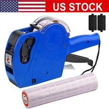 8 Digits Price tag Gun with 5000 Sticker Labels and 2 Ink Refill, Lab US 
