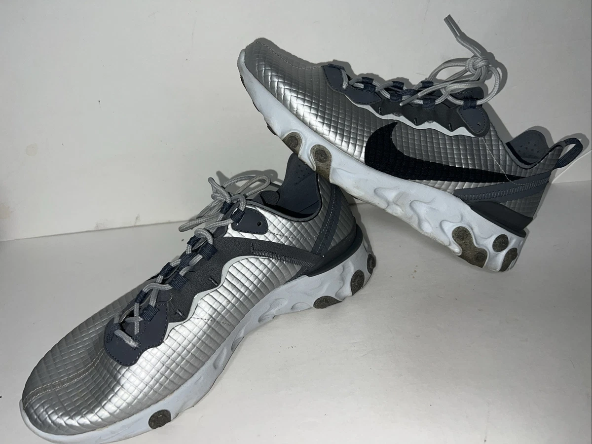 Nike React Element 55 shoes Men\'s Sz 8 Grid Black Dark Grey Sneakers CI3835-002 Nike React Element 55 PRM Men main image 2