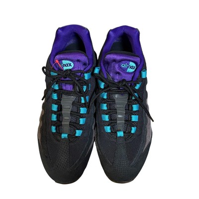 Men 10.5US Nike Air Max 95 Black/Purple/Turquoise Sneaker Sports LTD Original Co