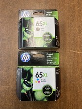 Genuine HP Ink Cartidges 65XL Black Exp 9/21  65XL Tri Color Exp 11/21 Sealed.
