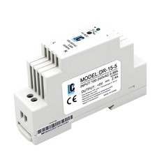 DC 5V Din Rail Slim Switching Power Supply 15W 2.4A Input:100-240VAC,Output:5...