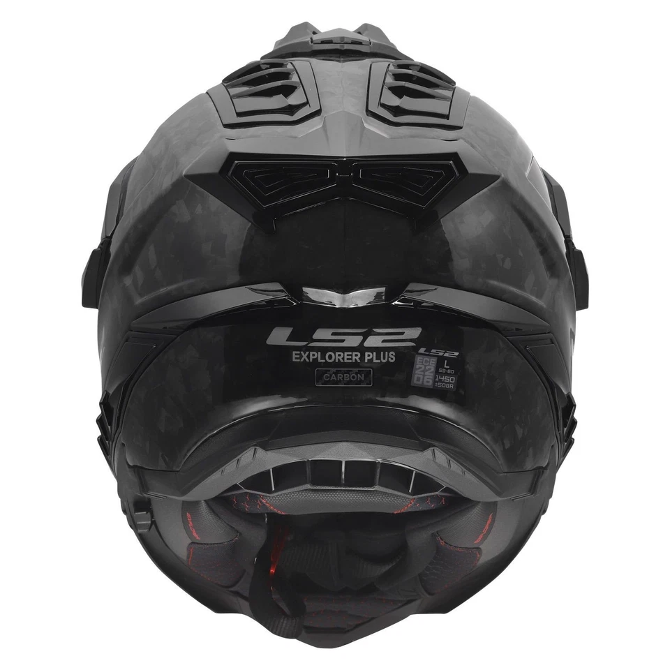 LS2 MX701 C Explorer Forjado brillo negro carbono - Aventura casco motocicleta - Imagen 3 de 4