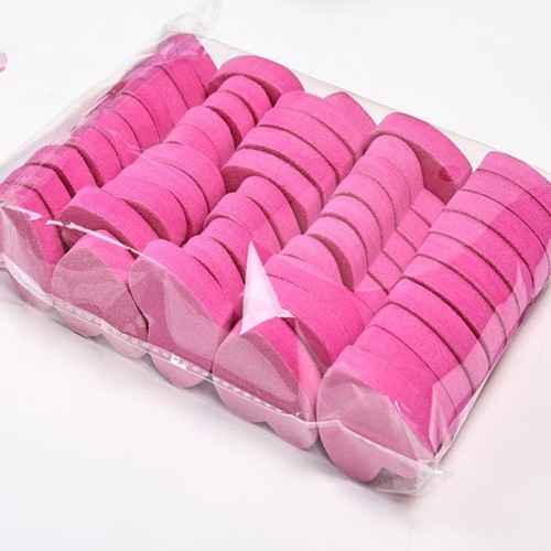Pack of 50 Mini Heart Shapeds Nail Files Gentle Sponges Buffers for Sensitive - Picture 4 of 8