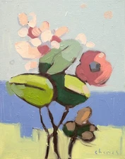 Landscape Flowers Oil Painting Unique Modern Abstract Aldo Cherres Art